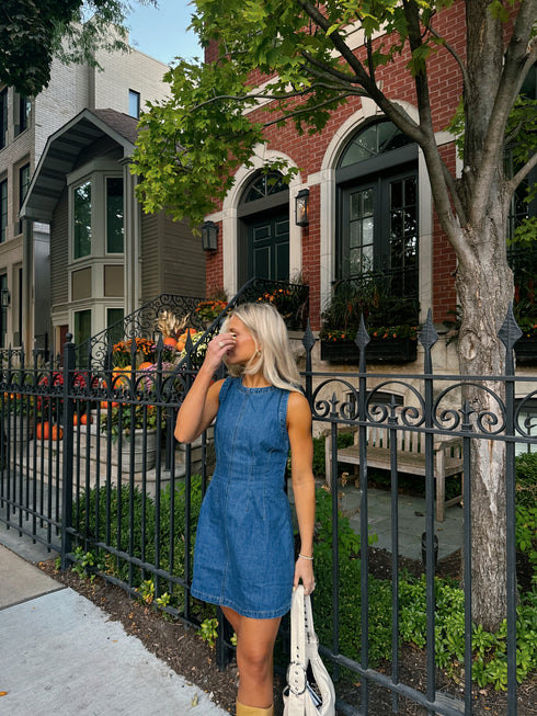 The Pippa Dress// Medium Wash